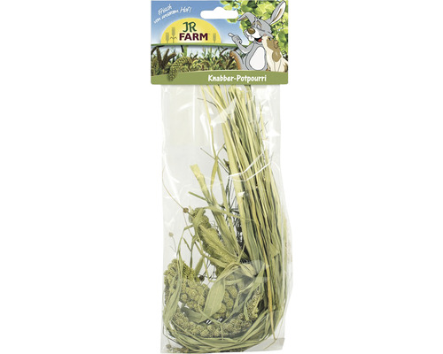 Nourriture pour rongeurs JR, mélange à grignoter, 50 g JR Farm Aliment pour rongeurs Pot-pourri à grignoter dans un emballage transparent