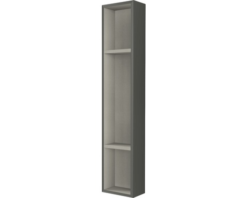 Meuble suspendu Baden Haus Eden largeur 20 cm gris taupe mat livré déjà monté 53145 Armoire haute à suspendre avec deux étagères