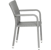 Chaise de jardin en polyrotin avec accoudoir