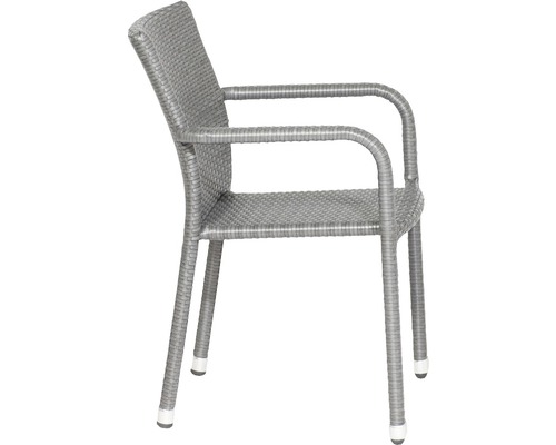 Chaise de jardin en polyrotin avec accoudoir