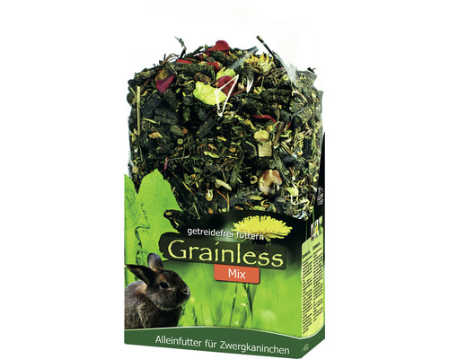 Nourriture pour lapin nain JR Grainless Mix, 650 g Emballage d''aliments pour lapins nains, mélange sans céréales
