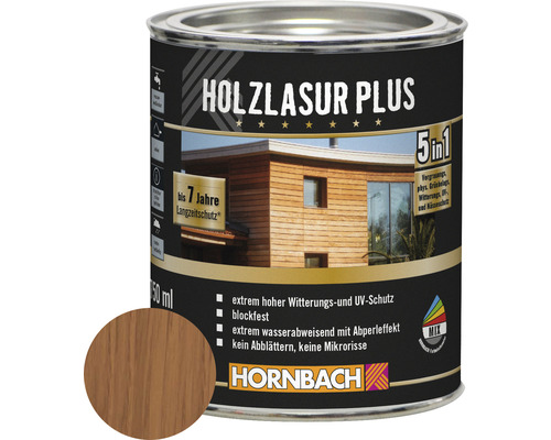 Lasure pour bois HORNBACH Plus teck 750 ml