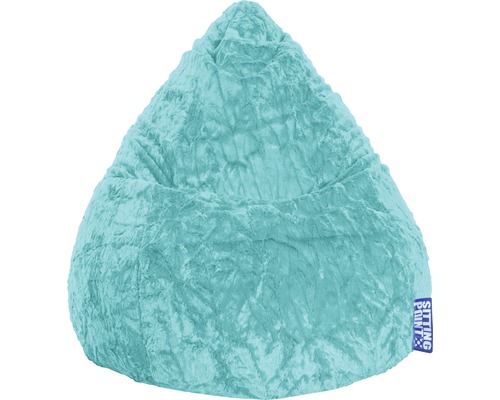 Pouf coussin Sitting Point Beanbag Fluffy L env. 120 litres turquoise 70x90 cm