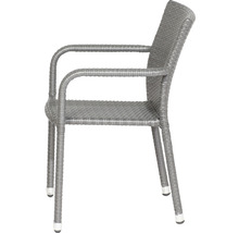 Chaise de jardin en polyrotin avec accoudoir