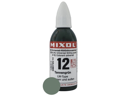 Concentré de colorant MIXOL® 12 vert sapin 20 ml Pâte colorante universelle Mixol vert sapin