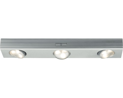 Éclairage d'armoire Jiggle chrome/mat à intensité lumineuse variable avec 3 ampoules 3x22 lm 3000 K blanc chaud B 300 mm