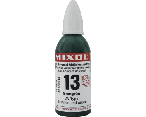 Pâte colorante universelle Mixol vert gazon pour l''intérieur et l''extérieur
