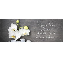 Tableau en verre Bien-être Slogan I 30x80 cm