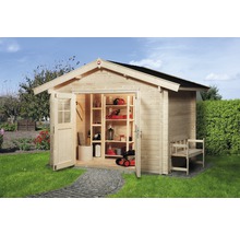 Gartenhaus weka mit Fußboden 380 x 280 cm natur