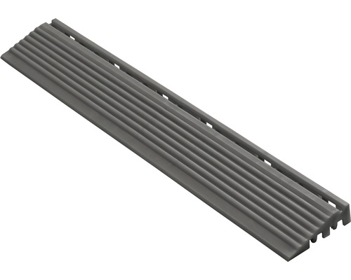 Graue Abdeckleiste mit geriffelter Oberfläche