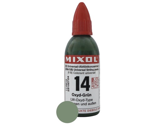 Concentré de colorant MIXOL® 14 Oxyde vert 20 ml Mixol Colorant universel Oxyd-Grün en bouteille
