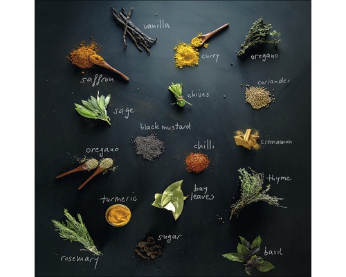 Tableau en verre Herbage Mix 80x80 cm
