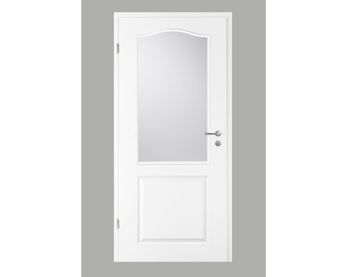 Porte intérieure Pertura Pila 02B laque blanche (semblable à RAL 9010) 86,0x198,5 cm gauche avec découpe G7 (sans vitrage)