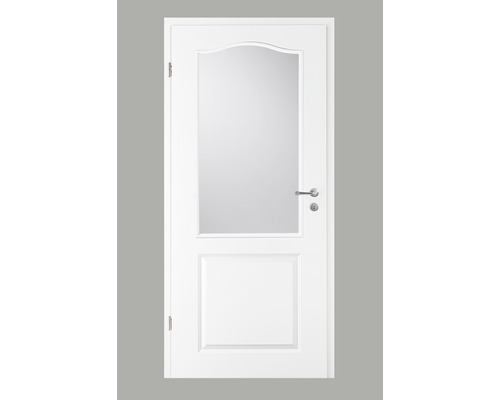 Porte intérieure Pertura Pila 02B laque blanche (semblable à RAL 9010) 86,0x198,5 cm à gauche avec découpe G7 (sans vitre)