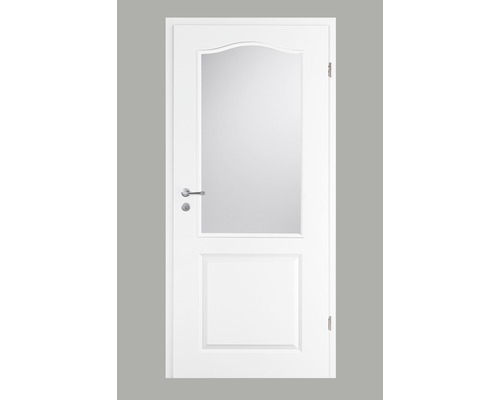 Pertura Zimmertür Pila 02B Weißlack (ähnlich RAL 9010) 98,5x198,5 cm Rechts mit Lichtausschnitt G7 (ohne Glas)