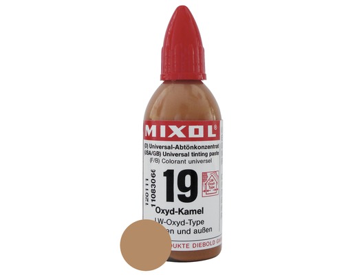 Concentré de colorant MIXOL® 19 Oxyde camel 20 ml Pâte colorante universelle Mixol concentré de teinture couleur oxyde chameau