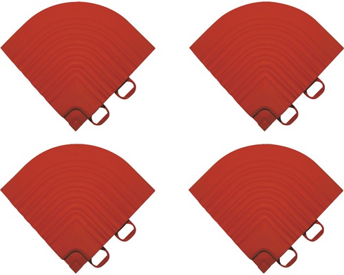 Pièce d'angle dalle à clipser 6.2x6.2 cm rouge 4-pièces