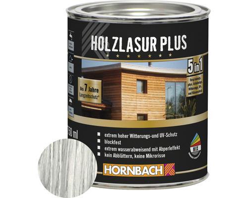 Lasure pour bois HORNBACH Plus blanc 750 ml