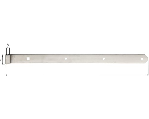 Gerades Scharnierband mit Befestigungslöchern