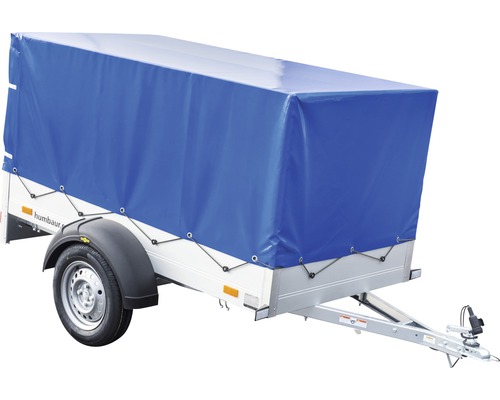 Bâche et arceaux Humbaur pour Startrailer bleu pour hauteur de chargement 100 cm Remorque Humbaur avec bâche