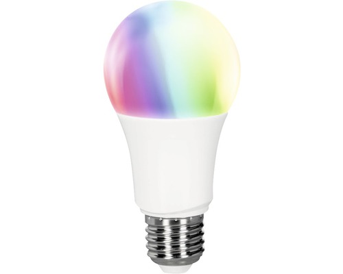 tint Smarte LED Lampe A60 E27/9W(60W) 806 lm 1800- 6500 K warmweiß- tageslichtweiß + RGB Farbwechsel - Kompatibel mit SMART HOME by hornbach Smarte LED Lampe mit E27 Sockel und Farbwechsel