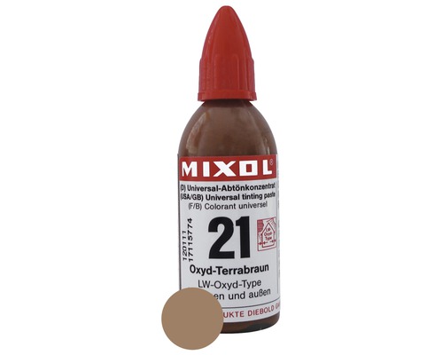 Concentré de colorant MIXOL® 21 Oxyde brun terre cuite Mixol Teinte universelle concentrée oxyde terre d''ombre