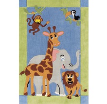 Tapis avec motif d''animaux de la jungle pour chambre d''enfant