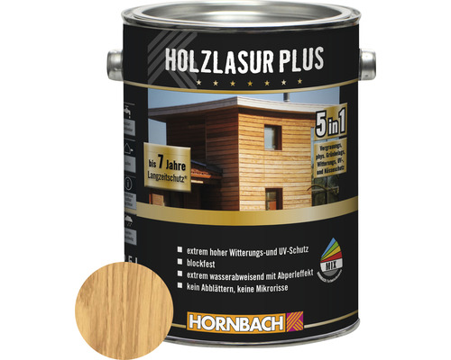 Lasure pour bois HORNBACH Plus pin 2,5 l Lasure pour bois HORNBACH Plus pin 2,5 l