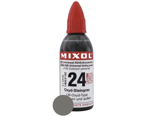 Concentré de colorant MIXOL® 24 Oxyde gris pierre 2 Mixol concentré de teinture universel gris oxyde pour l''intérieur et l''extérieur