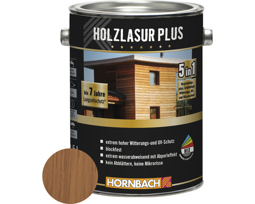 Lasure pour bois HORNBACH Plus teck 2,5 l