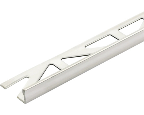 Profilé d'angle de finition Dural Durosol acier inoxydable longueur 100 cm hauteur 10 mm Profilé d'angle de finition Dural Durosol acier inoxydable longueur 100 cm hauteur 10 mm