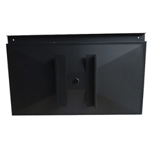 Arrière d''une boîte de rangement noire