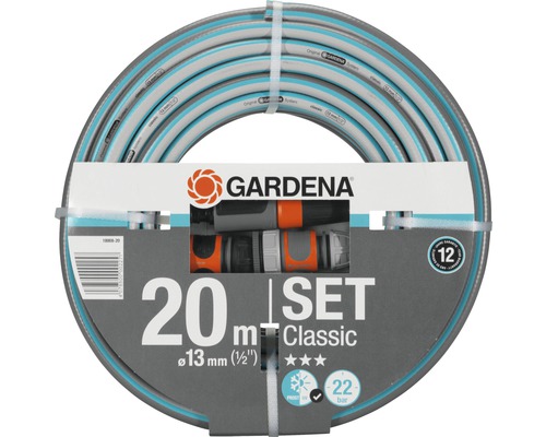 Gardena Classic Schlauch Set 20 Meter mit 13 Millimeter Durchmesser
