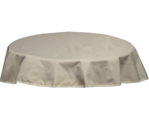Tischdecke Ø 120 cm Polyester rund beige