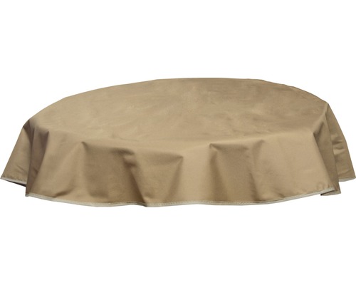 Nappe Ø 160 cm polyester ronde sable