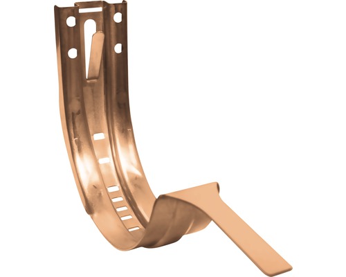 Support de gouttière pour planche frontale Zambelli cuivre pour taille de gouttière 333 mm Support de gouttière en métal