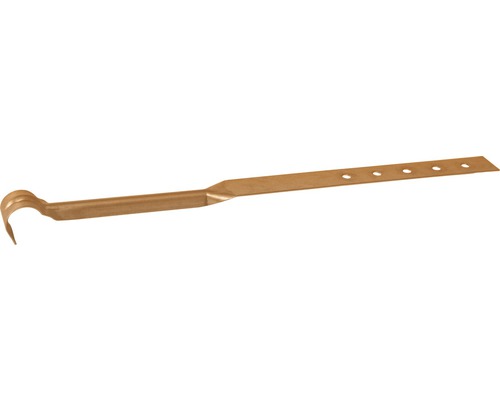 Tirant pour support de gouttière Zambelli cuivre (pour tailles de gouttière de 250 mm à 333 mm) Crochet de toit en métal avec trous pour fixation