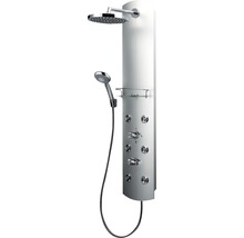 Panneau de douche avec thermostat Schulte DuschMaster avec poignées standard aluminium/ chrome D9675 41-thumb-0