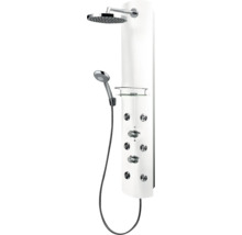 Panneau de douche avec thermostat Schulte DuschMaster avec poignées standard aluminium/ blanc D9675 04-thumb-0