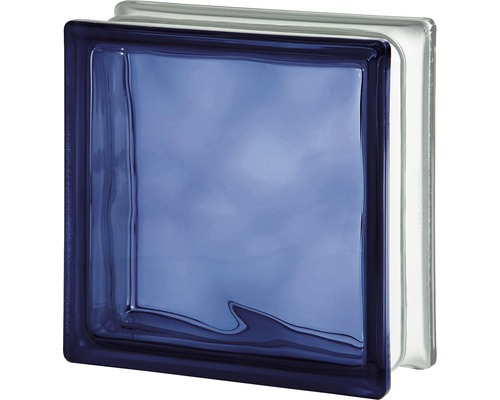 Pavé de verre bleu