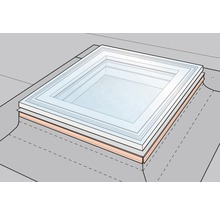 Kit feuillard de fixation VELUX ZZZ210 pour fenêtre de toit plat 80x80 cm-thumb-0