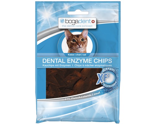 Complément alimentaire bogadent friandises pour chats Dental Enzyme Chips 50 g