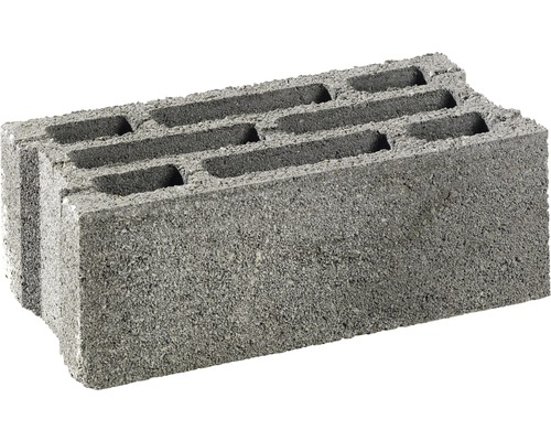 Bloc de construction creux en béton gris