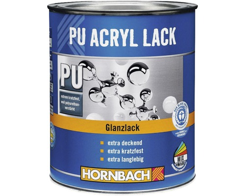 HORNBACH Buntlack PU Acryllack glänzend RAL 8011 nußbraun 375 ml