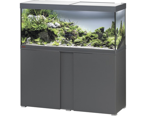Kit complet d'aquarium EHEIM Vivaline 240 LED avec éclairage à LED, chauffage, filtre et meuble bas anthracite