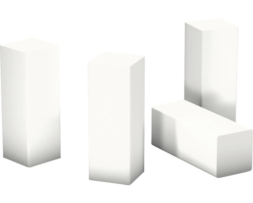 Eckenstäbchen für MDF-Sockelleiste 18x58 mm Grundierfolie weiß (4 St.)