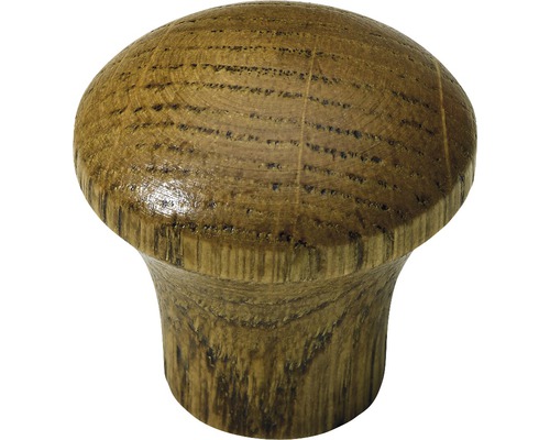 Bouton de meuble en bois chêne rustique Øxh 29x28,5 mm