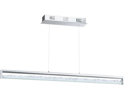 Rechteckige Hängeleuchte mit Kristallelementen