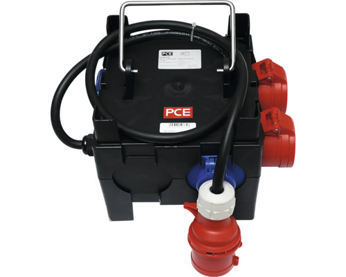 PCE Kleinverteiler IP44 H07RN-F 5G1,5 2x CEE 4x Schutzkontaktsteckdosen Zuleitung 1,5 m