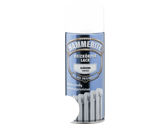 Laque acrylique pour radiateurs HAMMERITE blanc brillant 400 ml